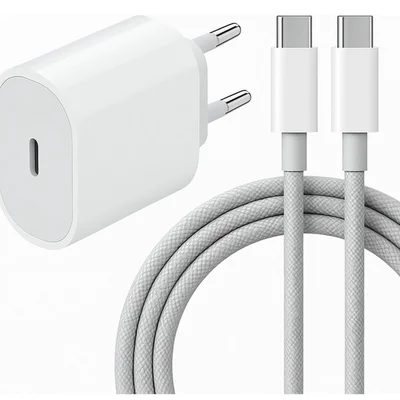 Carregador Turbo Cabo Tipo-c Compativel Todos Dispositivos Iphone 15/16 Ios Android Galaxy Carregamento Ultra Rapido Fonte Entrada Tipo-c E Cabo Usb-c