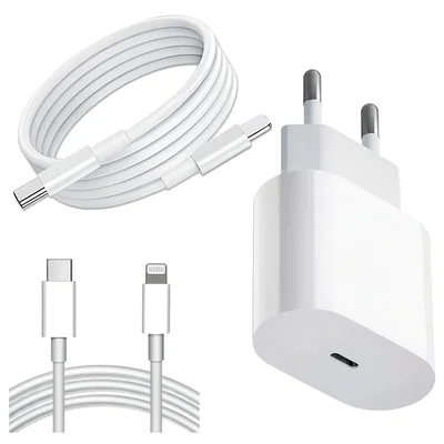 Fonte Carregador 20w Turbo + Cabo Usb-c-lightning Compatível Iphone X Xr Se 11 12 13 14 Carga Rápida