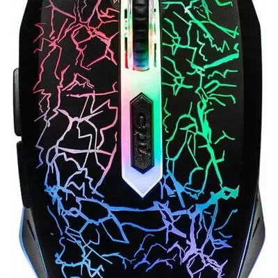 Mouse Gamer Com Fio Usb LED RGB Design Ergonomico Para Jogos Cor Preto