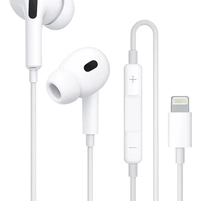 Fone De Ouvido Compatível Para Iphone Lightning 7 Ao 14 Branco