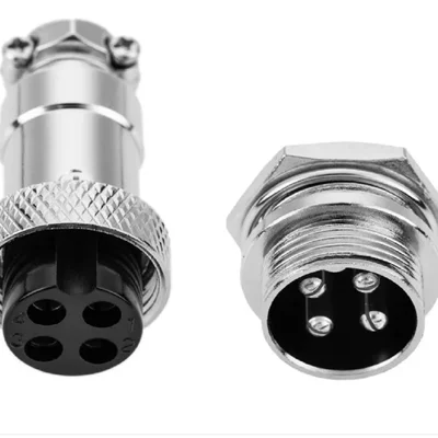 Conector Mic Macho/femea 4 Pinos Metal - 10 Pares