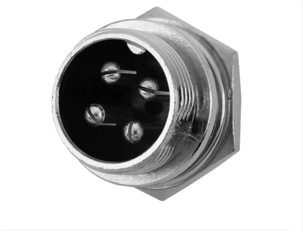 Imagem 4 de 5 do produto Conector Mic Macho/femea 4 Pinos Metal - 10 Pares