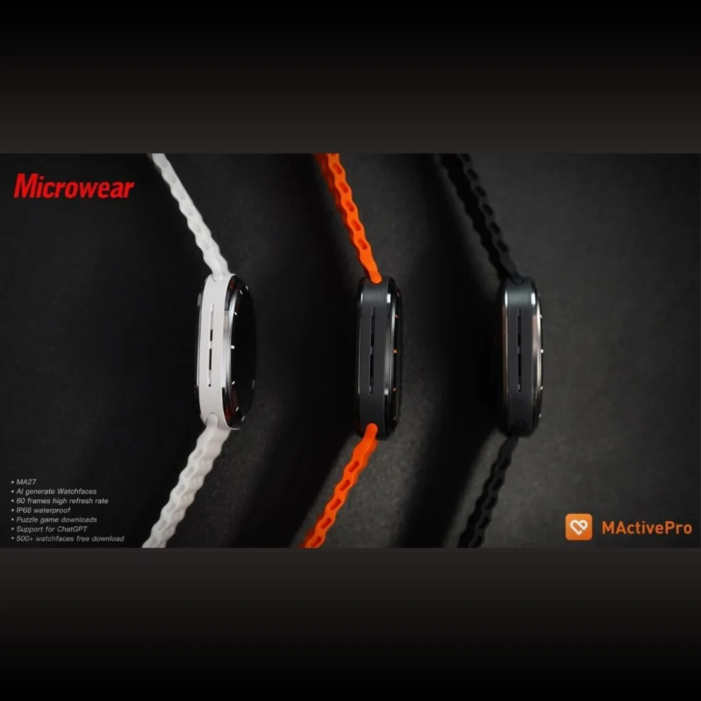 Imagem 3 de 5 do produto Smartwatch Microwear Ma27 Ultra AmoLED Chat Gpt Lançamento Branco