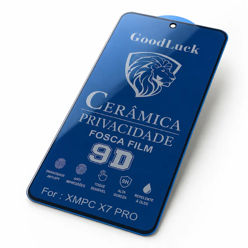 Imagem 2 de 5 do produto Película Cerâmica Fosca Privacidade Compatível Com Xiaomi Poco X7 Pro – Proteção Premium Anti Spy