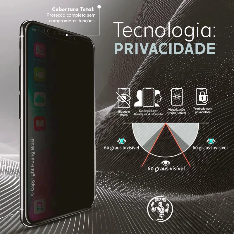 Imagem 2 de 5 do produto Película Cerâmica Privacidade Compatível Com Samsung Galaxy A12, M12, A02, A02s, A22 5g, A32 5g E A31 – Anti Espião
