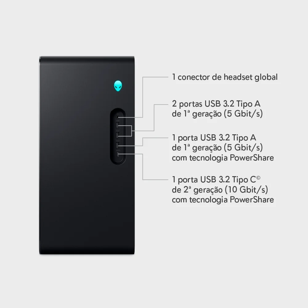 Desktop Dell Alienware Aurora Intel Core Ultra 9 RTX 5070 32gb 1TB SSD WINDOWS 11 Aw-u9285k-m20p - view 5