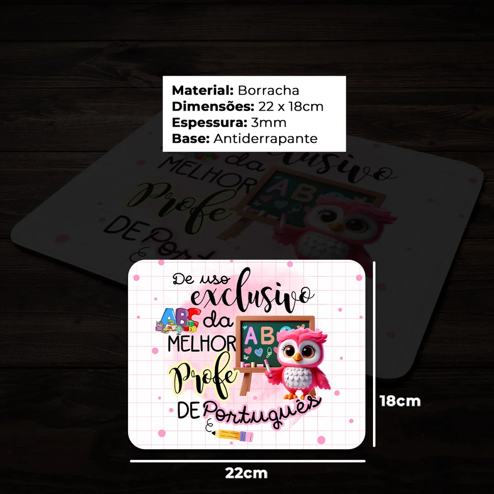 Mouse Pad - Exclusivo Da Melhor Professora De Português Mouse Pad - Exclusivo Da Melhor Professora De Português