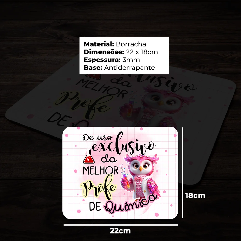 Imagem 4 de 4 do produto Mouse Pad - Exclusivo Da Melhor Professora De Química