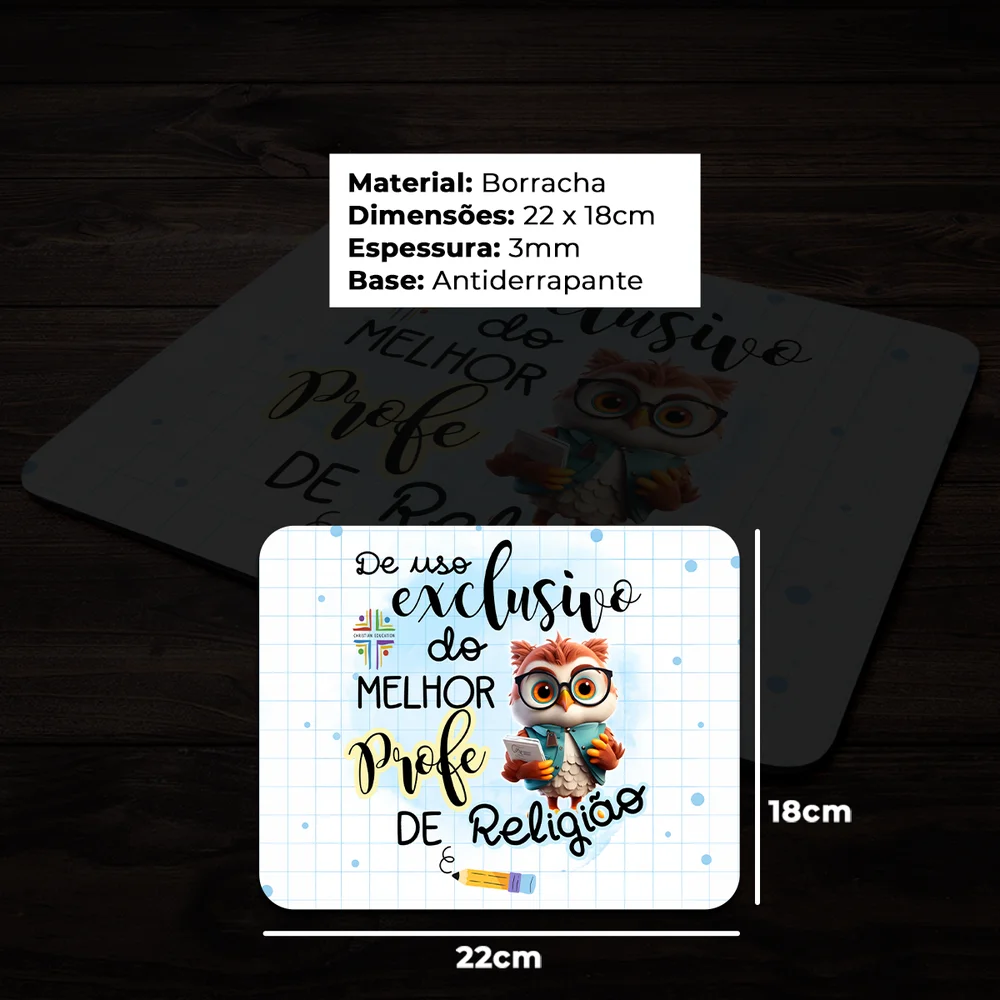 Imagem 4 de 4 do produto Mouse Pad - Exclusivo Do Melhor Professor De Religião