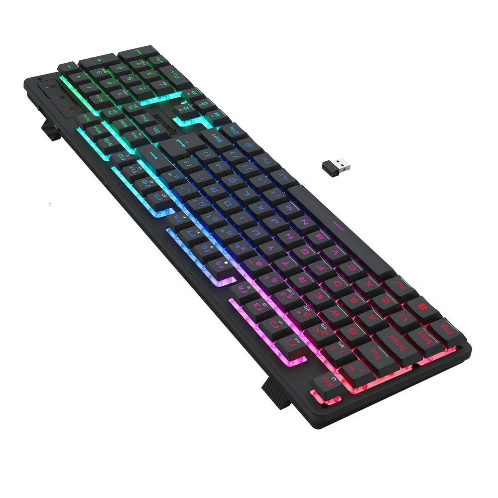 Imagem 5 de 5 do produto Teclado Membrana Redragon Netherbane Pro RGB S/ Fio Usb Bt