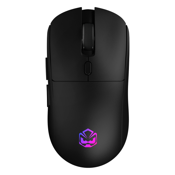 Mouse Gamer PCyes Basaran Stealth Black Vulcan – 10.000 Dpi, RGB, 6 Botões, Sem Fio