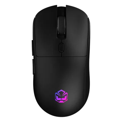 Mouse Gamer PCyes Basaran Stealth Black Vulcan – 10.000 Dpi, RGB, 6 Botões, Sem Fio