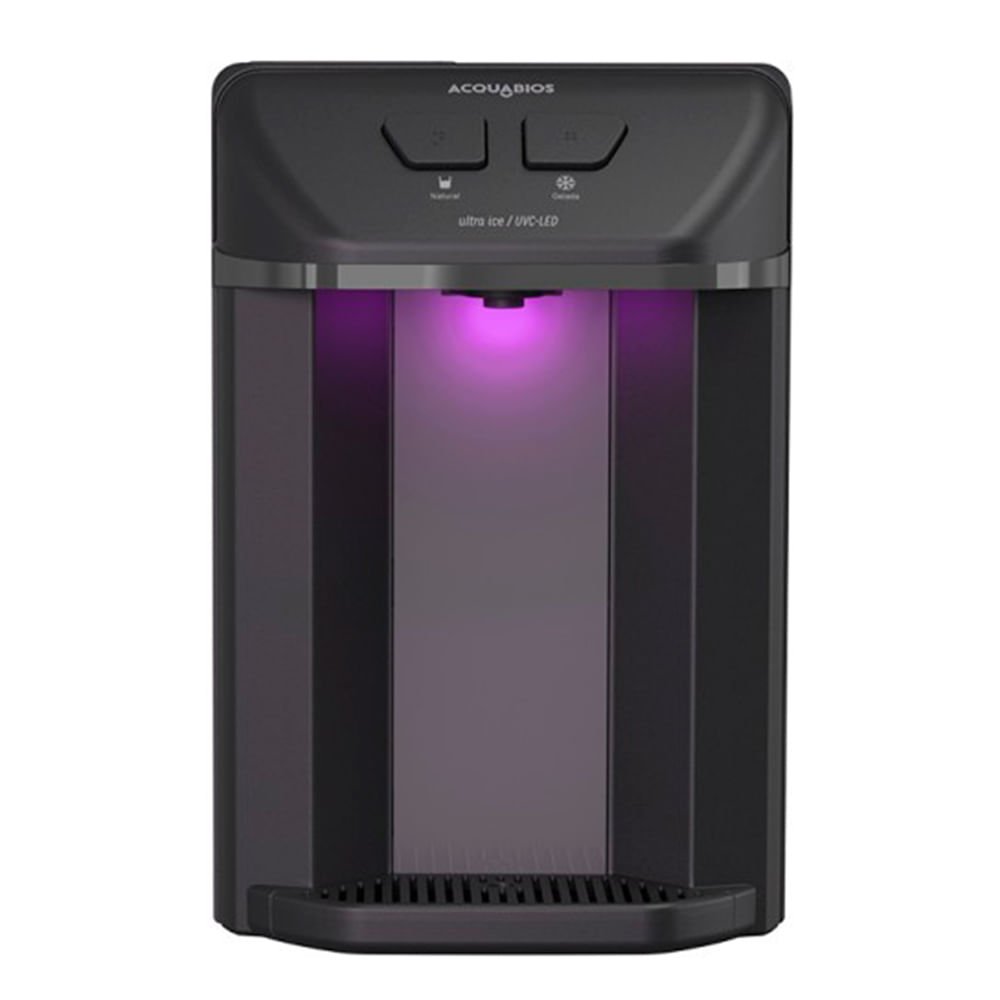 Purificador De Água Acquabios Com Água Gelada E Tecnologia De Purificação Uvl-LED Preto - UvcLED - 110v