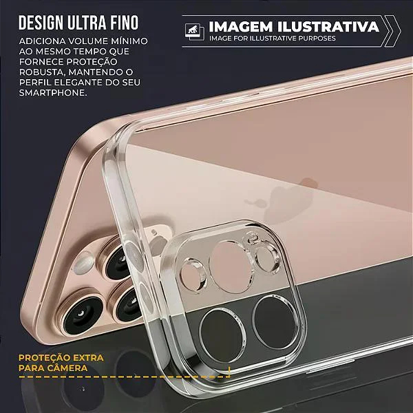 Imagem 2 de 5 do produto Capa Para Iphone 14 Pro Max - Crystal Slim - Não Amarela - Gshield