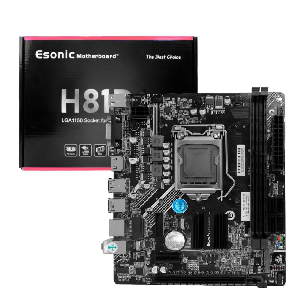 Placa-mãe Chipset Intel H81 LGA 1150 Ddr3 Sata Usb 3.2 Upgrade PC Placa-mãe Chipset Intel H81 LGA 1150 Ddr3 Sata Usb 3.2 Upgrade PC