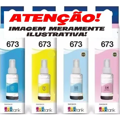 Kit De 6 Tintas Para Impressoras T673 L800/l805/l T673 810/l1800