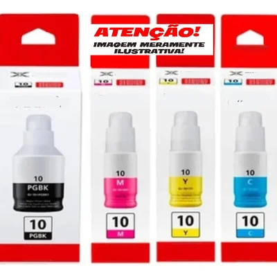 Kit 4 Refil De Tinta Para Impressoras Serie G, Modelo Gi10