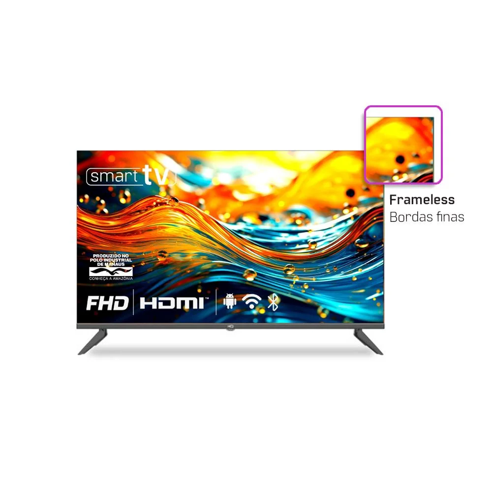 Smart Tv Hq 40"" Full Hd Tela Sem Bordas Android 12 Design Slim Hqs40nkhm - view 9