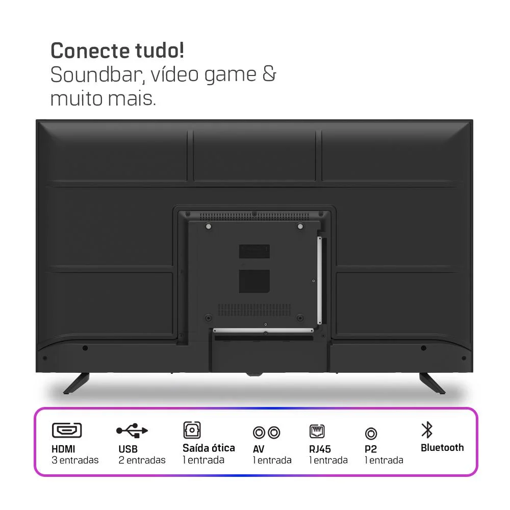 Smart Tv Hq 40"" Full Hd Tela Sem Bordas Android 12 Design Slim Hqs40nkhm - view 10