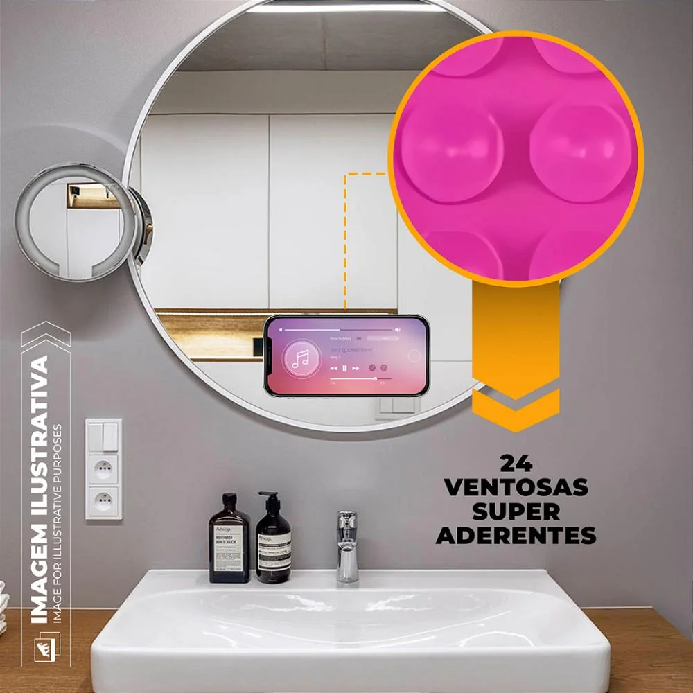 Imagem 3 de 5 do produto Kit Capa Crystal Slim Para Samsung Galaxy S25 Fe +  Ventosa - Rosa - Gshield