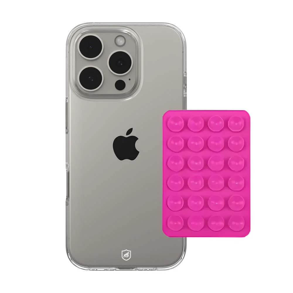 Imagem 5 de 5 do produto Kit Capa Crystal Slim Para Samsung Galaxy S25 Fe +  Ventosa - Rosa - Gshield
