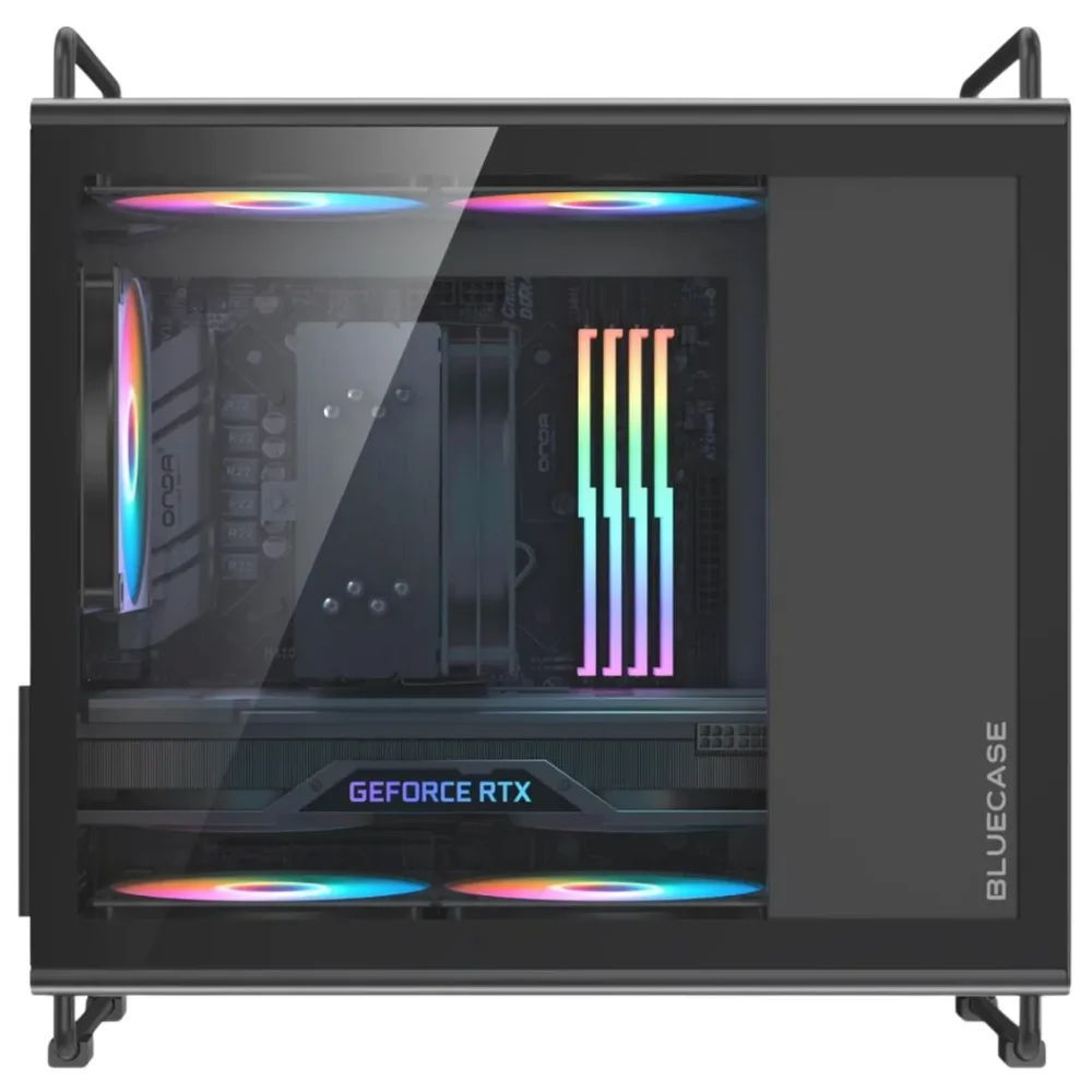 Imagem 5 de 5 do produto Gabinete Gamer Bluecase Bg-056b Tiny - Micro Atx - Design Compacto - Com Alça - Preto