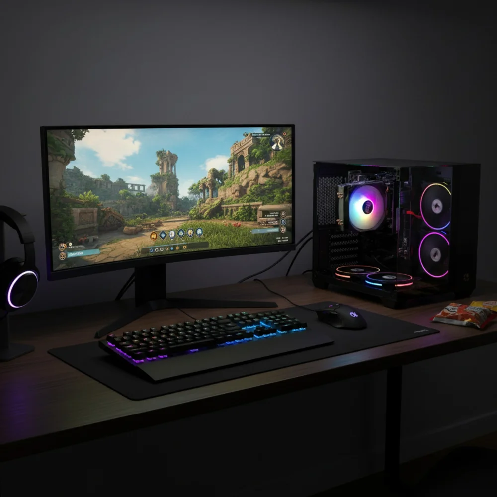 Imagem 2 de 5 do produto Gabinete Gamer Bluecase Tokyo Bg-058b Mid Tower Vidro Temperado Espaço Para Gpu 380mm Usb 3.0