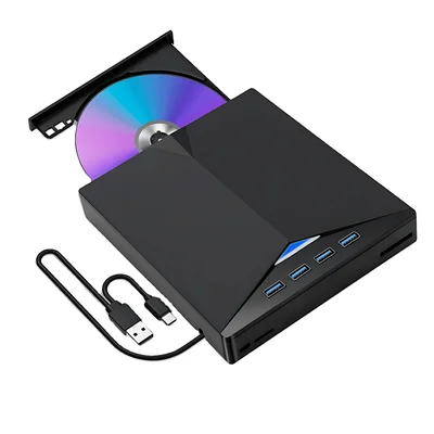 Leitor Gravador Externo 7 In 1 Multiuso Usb 3.0 Card Sd Dvd