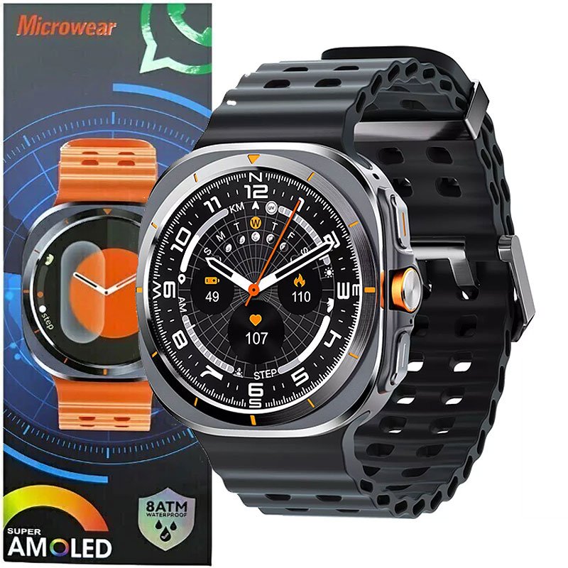 Relógio Smartwatch Su01 47mm Serie 11 1gb 8atm Tela AmoLED Responde Whatsapp Gps Nfc