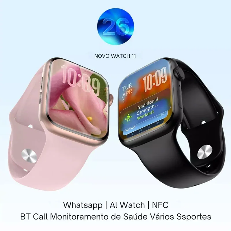 Imagem 3 de 5 do produto Smartwatch W11 Pro Mini Serie 11 42mm Whatsapp Tela AmoLED 1gb Gps Nfc Microwear