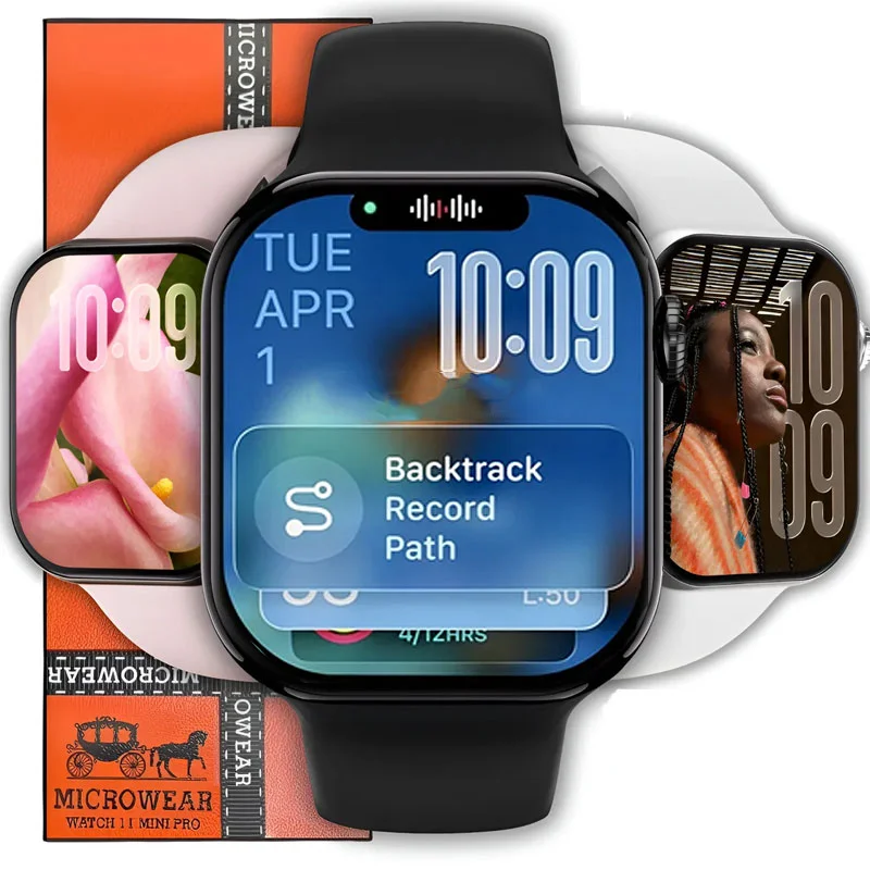 Imagem 4 de 5 do produto Smartwatch W11 Pro Mini Serie 11 42mm Whatsapp Tela AmoLED 1gb Gps Nfc Microwear