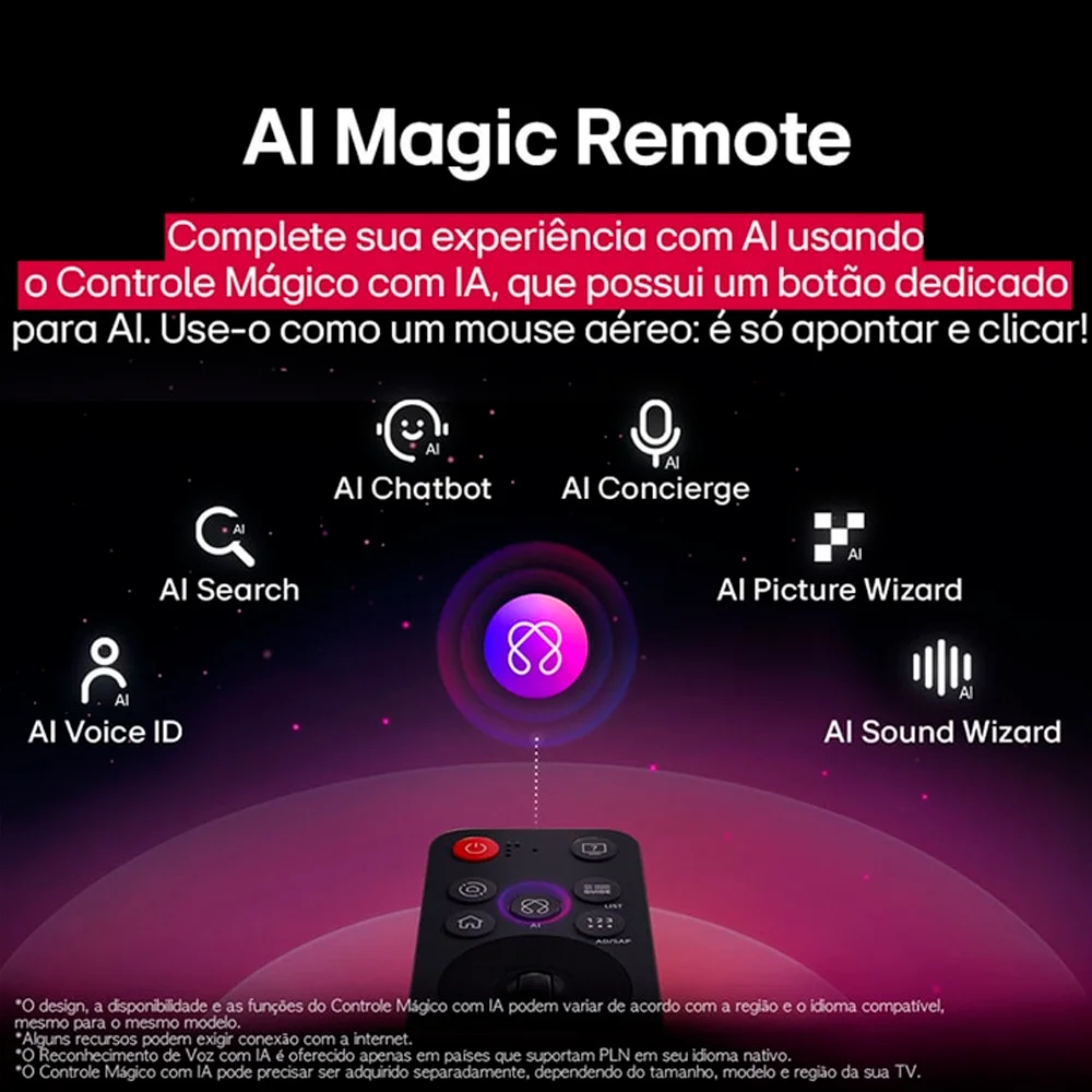 Smart Tv Lg 43'' 4k Webos 25 Ai Controle Smart Magic 43au801 8