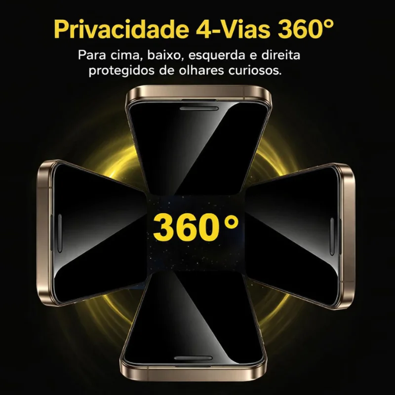 Imagem 3 de 5 do produto Película De Vidro 3d Privacidade Compatível Com Motorola Moto G51 / Moto G60 / Moto G60s / Moto G40 / G40 Fusion
