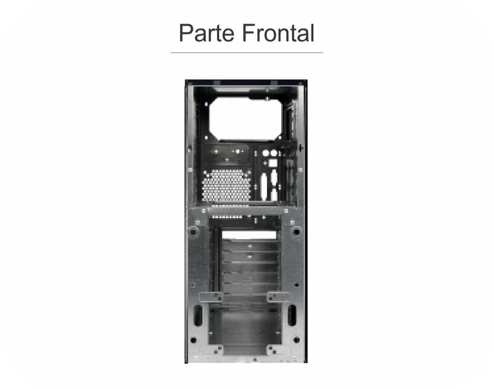 Imagem 3 de 5 do produto Gabinete Atx Cx-2d67 Sem Fonte Preto Baias 4/5.25 + 1/3.5 Ext