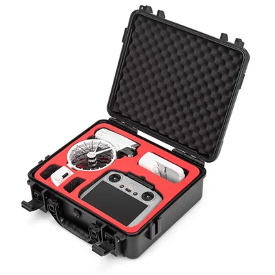 Bolsa Rígida para Drone DJI Flip – Maleta com Espuma Personalizada, Alça de Ombro, Compartimentos para Controle, Baterias e Hub de Carregamento – Proteção contra Impactos e Poeira