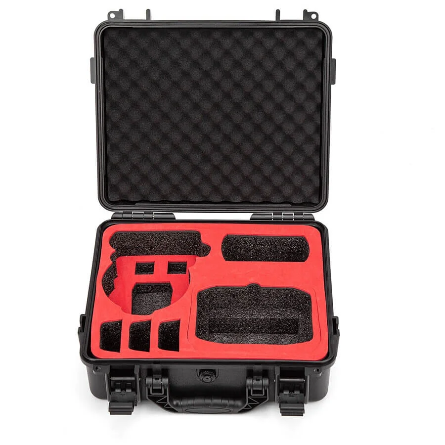 Imagem 4 de 5 do produto Bolsa Rígida para Drone DJI Flip – Maleta com Espuma Personalizada, Alça de Ombro, Compartimentos para Controle, Baterias e Hub de Carregamento – Proteção contra Impactos e Poeira