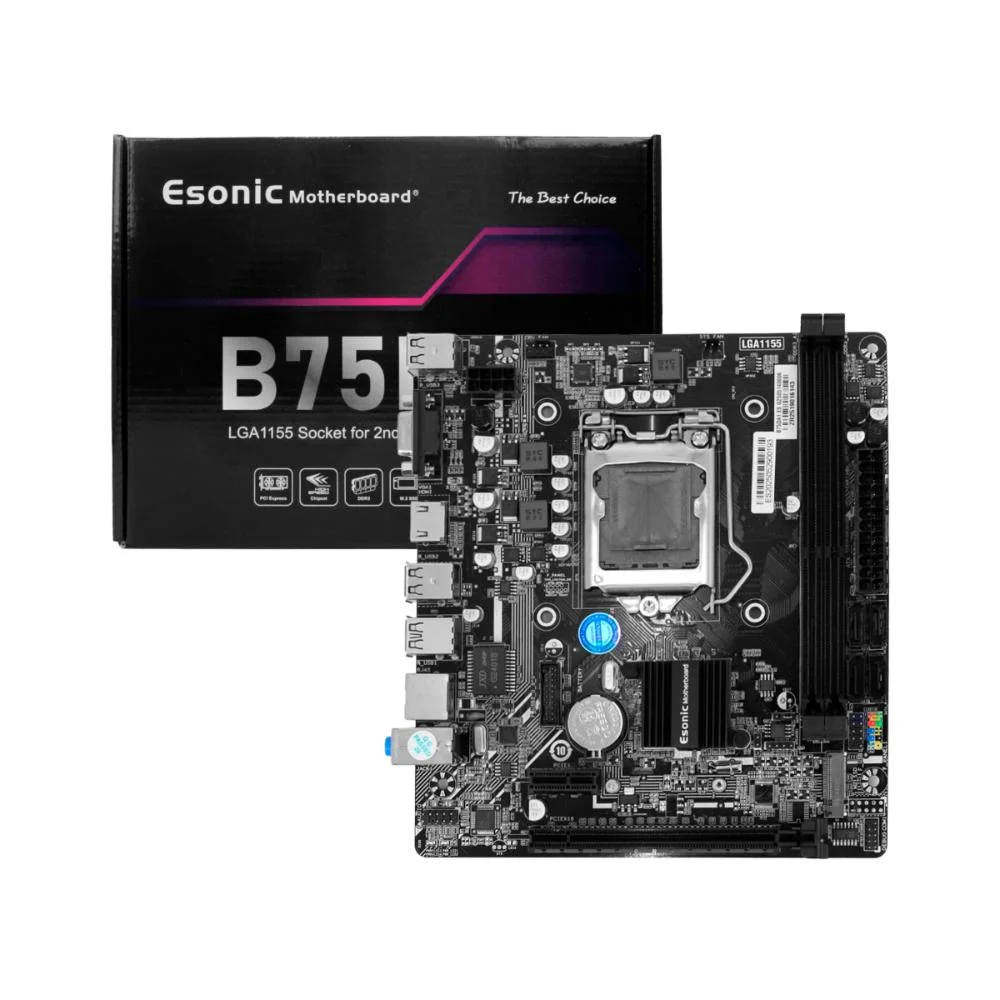 Placa Mãe Micro-atx Intel B75 LGA 1155 Ddr3 Montagem PC Desktop Upgrade 4