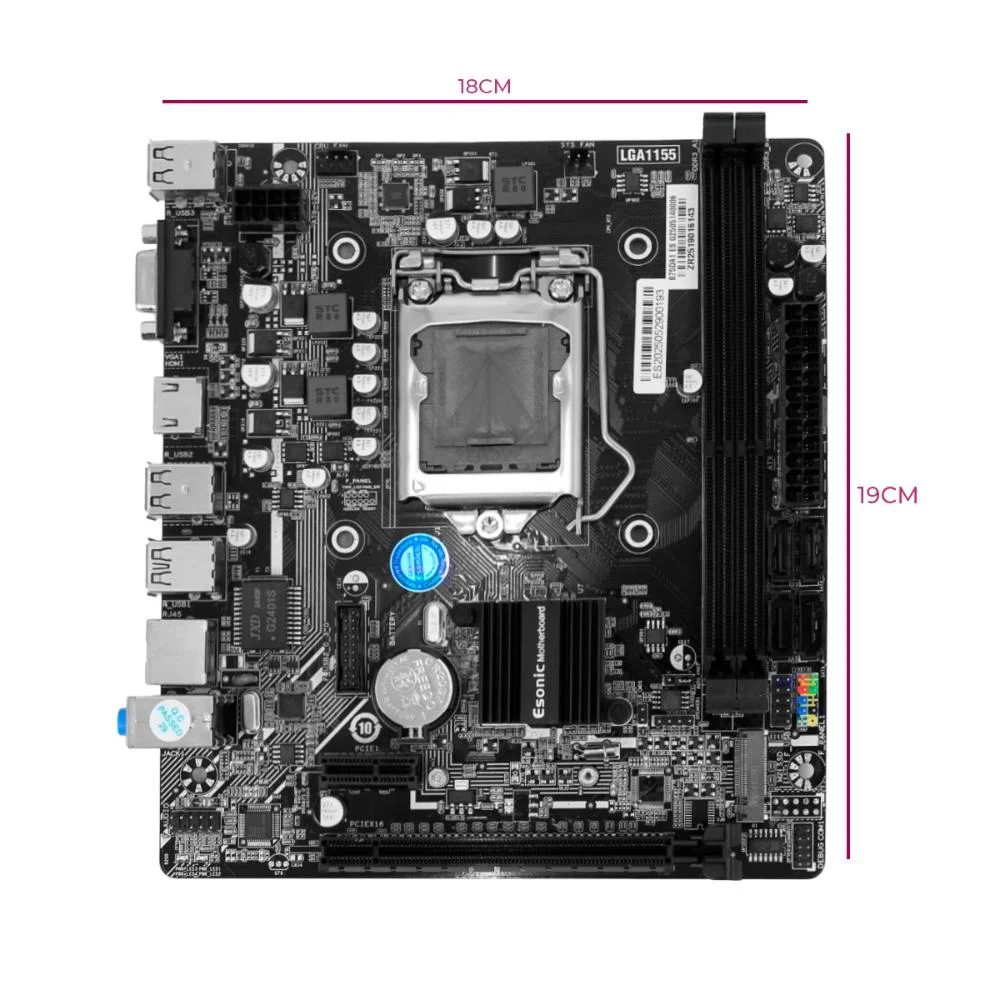 Placa Mãe Micro-atx Intel B75 LGA 1155 Ddr3 Montagem PC Desktop Upgrade 5