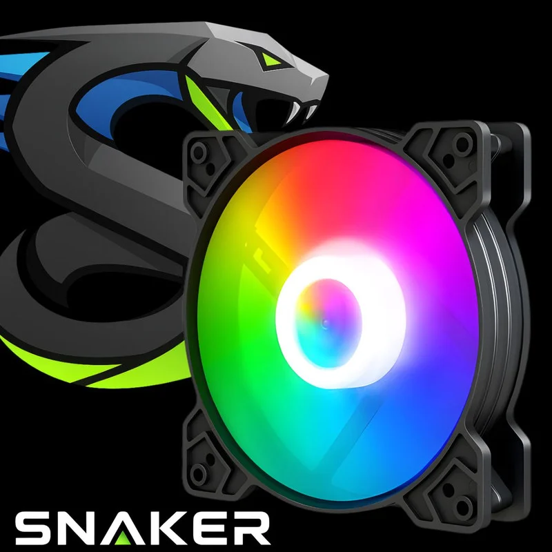 Cooler Fan Snaker Shadow LED ARGB 120mm Silencioso PC Preto 8