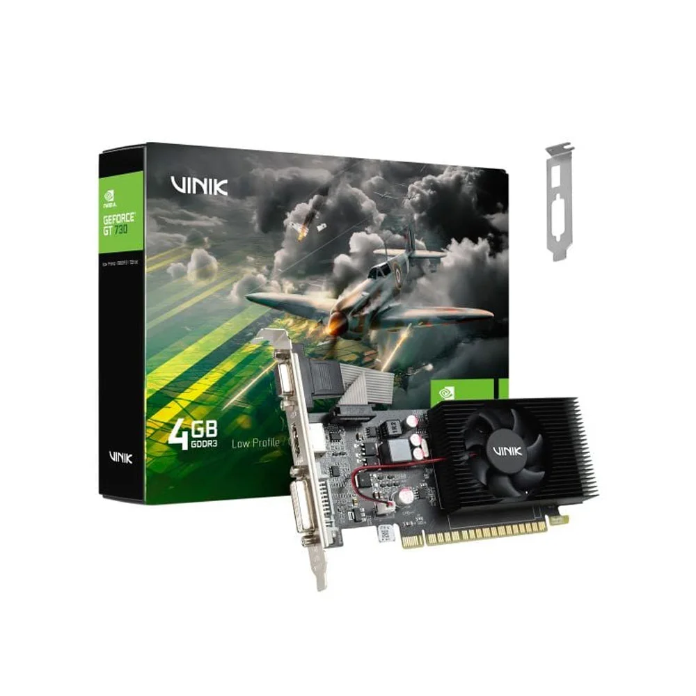 Imagem 2 de 5 do produto Vga Geforce 4gb Gt730, Vinik Ddr3, 128 Bits, Vga/dvi/hdmi, Low Profile, Single Fan - Gpuvk7304gblp0h2