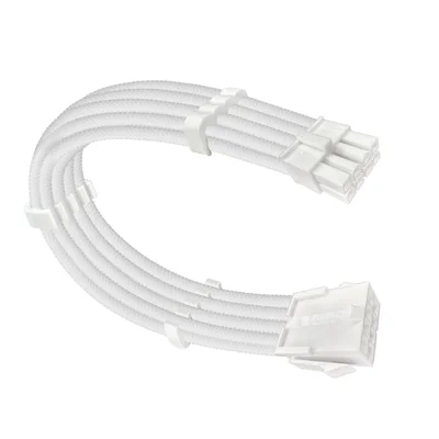 Cabo De Alimentação da Placa-Mãe (CPU) 4+4 = 8 Pinos, Extensor Sleeved EPS da Fonte, 285mm, Full White