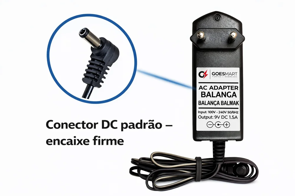 Imagem 5 de 5 do produto Fonte Dc 9v 1,5a Para Balanca Balmak Bk