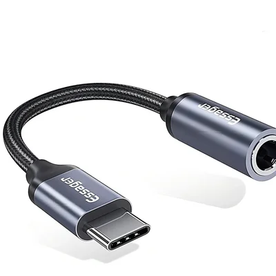 Adaptador Tipo C Macho Para P2 3,5mm Fêmea Reforçado Essager