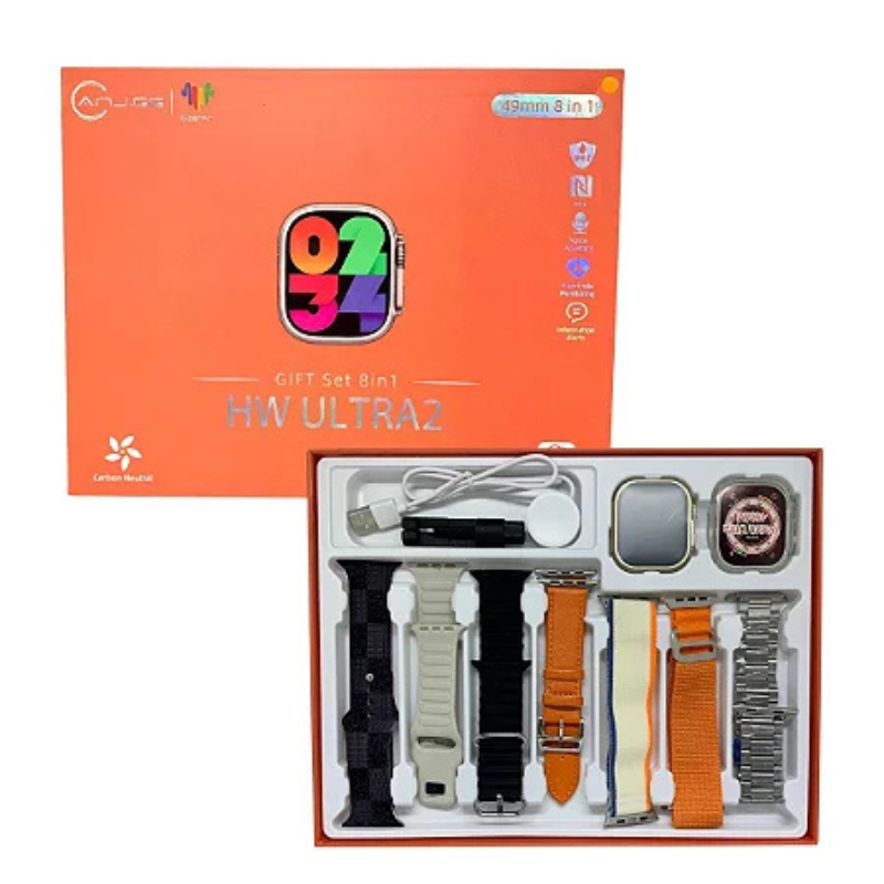 Relógio Smartwatch Hw Ultra 2 49mm+ 7 Pulseiras Chat Gpt Aj-l39