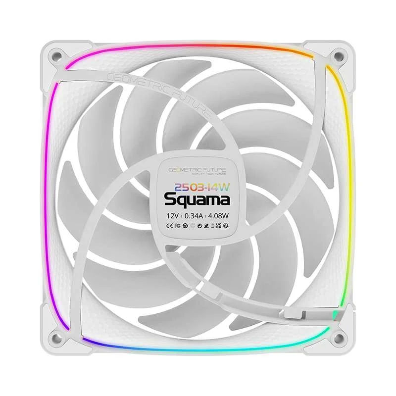 Fan Geometric Future Squama 2503w-14s ARGB 140mm Branco Un. 8