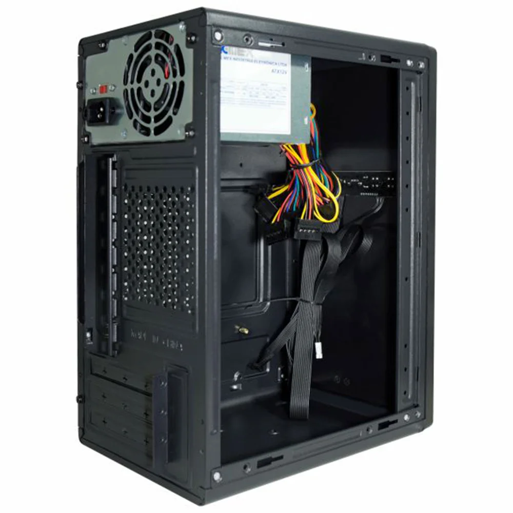 Imagem 4 de 5 do produto Gabinete Office K-mex Gm-0368, Fonte 200w Inclusa, Cabo De Energia, Micro Atx / Itx - Preto