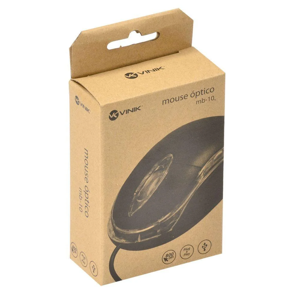 Mouse Optico Usb 800 Dpi - Mb-10 Preto Mouse Optico Usb 800 Dpi - Mb-10 Preto