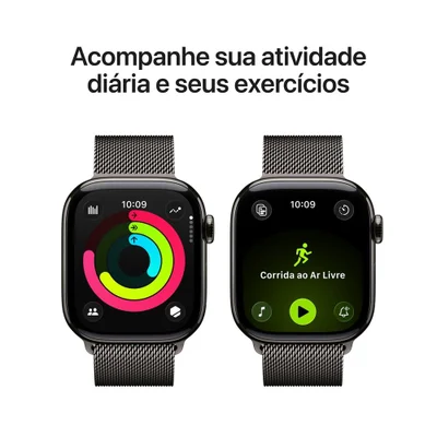 Apple Watch Series 11 Gps + Cellular - Caixa Ardósia De Titânio – 42 Mm - Pulseira Ardósia Estilo Milanês — foto 2