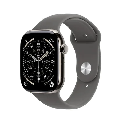 Apple Watch Series 11 Gps + Cellular - Caixa Natural De Titânio – 46 Mm - Pulseira Esportiva Cinza-pedra – M/g