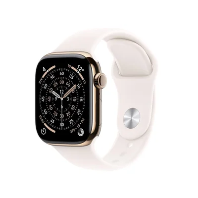 Apple Watch Series 11 Gps + Cellular - Caixa Dourada De Titânio – 42 Mm - Pulseira Esportiva Blush-clara – P/m